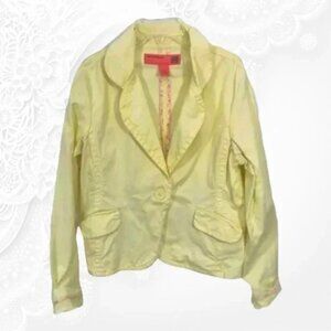 Lightweight Yellow Blazer Jacket L